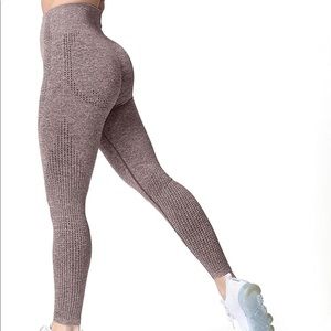 Aoxjox Women's High Waist Workout Gym Vital Seamless Leggings & Top